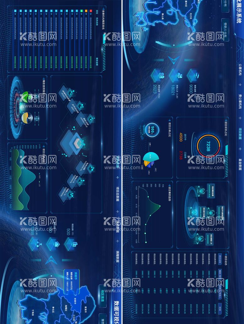 编号：80679511260655152386【酷图网】源文件下载-可视化大屏