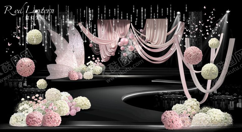 编号：29503111200039578966【酷图网】源文件下载-梦幻粉色粉球白球花艺婚礼