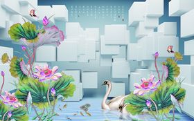 3D家装电视背景墙沙发背景墙