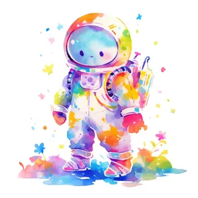 宇航员卡通人物卡通卡通太空人
