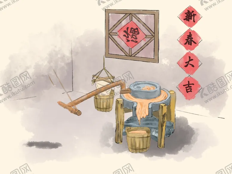 编号：84408803271410178433【酷图网】源文件下载-春节喜庆2021工笔画背景