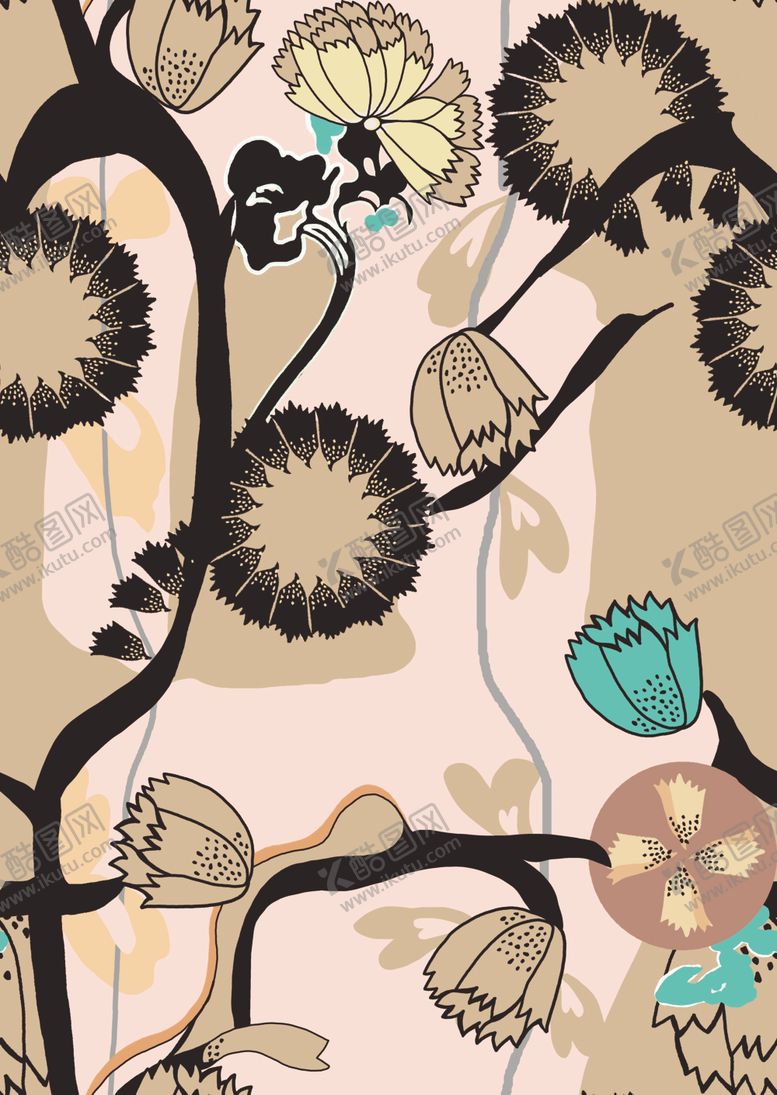 编号：71254610311145374066【酷图网】源文件下载-抽象花