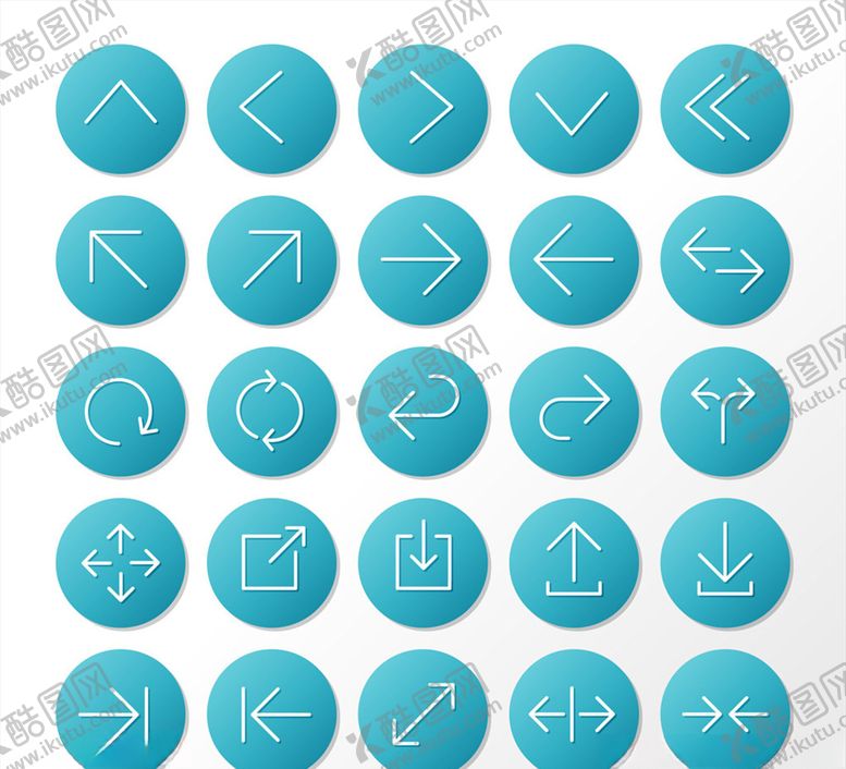 编号：61319609141516362481【酷图网】源文件下载-圆形箭头图标矢量素材