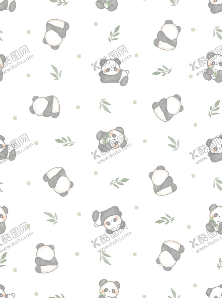 编号：83542312040918373155【酷图网】源文件下载-数码印花熊猫