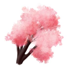 手绘樱花素材