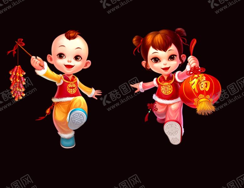 编号：76162206250111341765【酷图网】源文件下载-年画娃娃