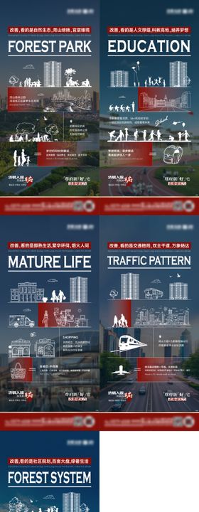 地产剪影配套价值点系列图