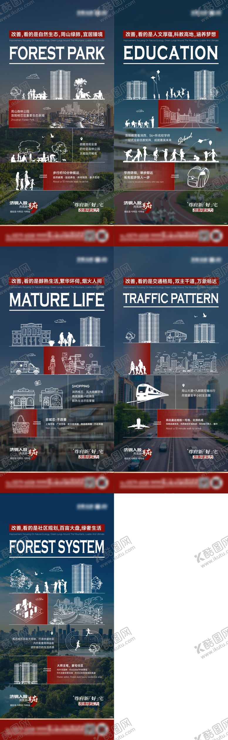 编号：96446312021319419480【酷图网】源文件下载-地产剪影配套价值点系列图