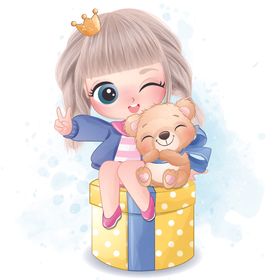卡通可爱女孩