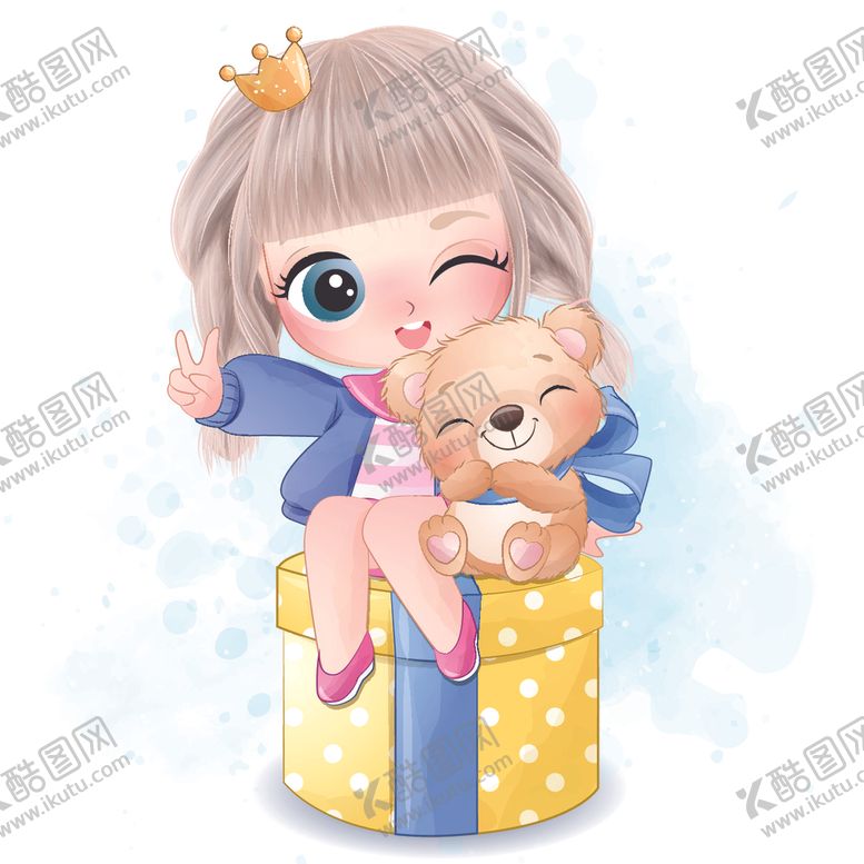 编号：78045305142229227770【酷图网】源文件下载-卡通可爱女孩