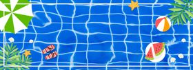 夏日泳池促销海报banner