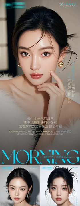 医美早安日签系列海报