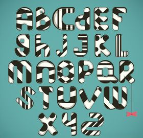 卡通字母