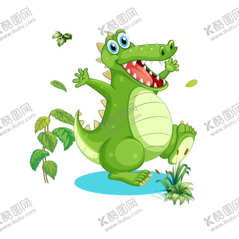 编号：32041509280833200174【酷图网】源文件下载-卡通鳄鱼