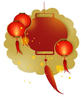 春节牛年大吉金牛灯笼春节元素