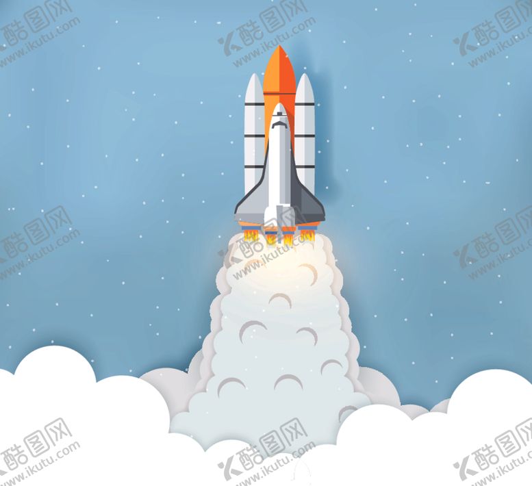 编号：30989809240912043055【酷图网】源文件下载-航天飞机升空