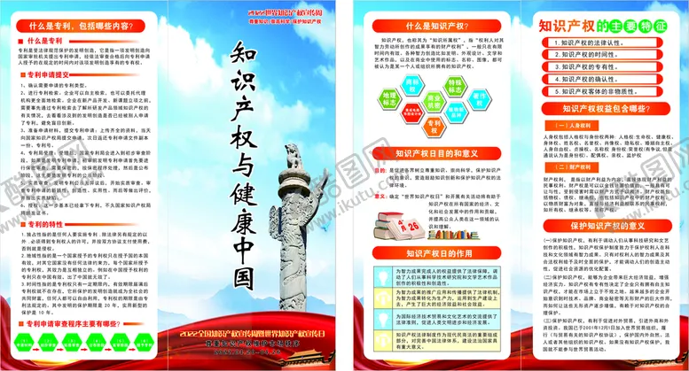 编号：20635610200041494103【酷图网】源文件下载-知识产权二折页