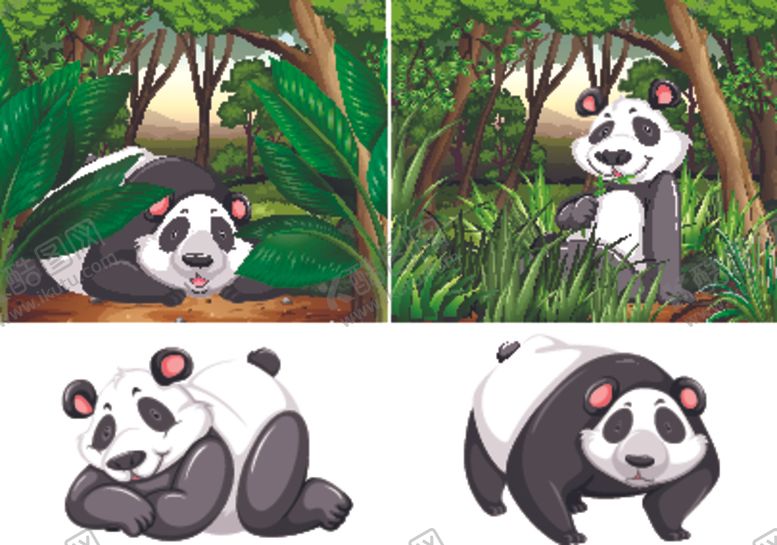 编号：53866107030745316031【酷图网】源文件下载-卡通熊猫