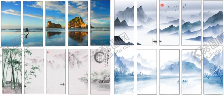编号：26257505041510439731【酷图网】源文件下载-多样风景绘画作品展示