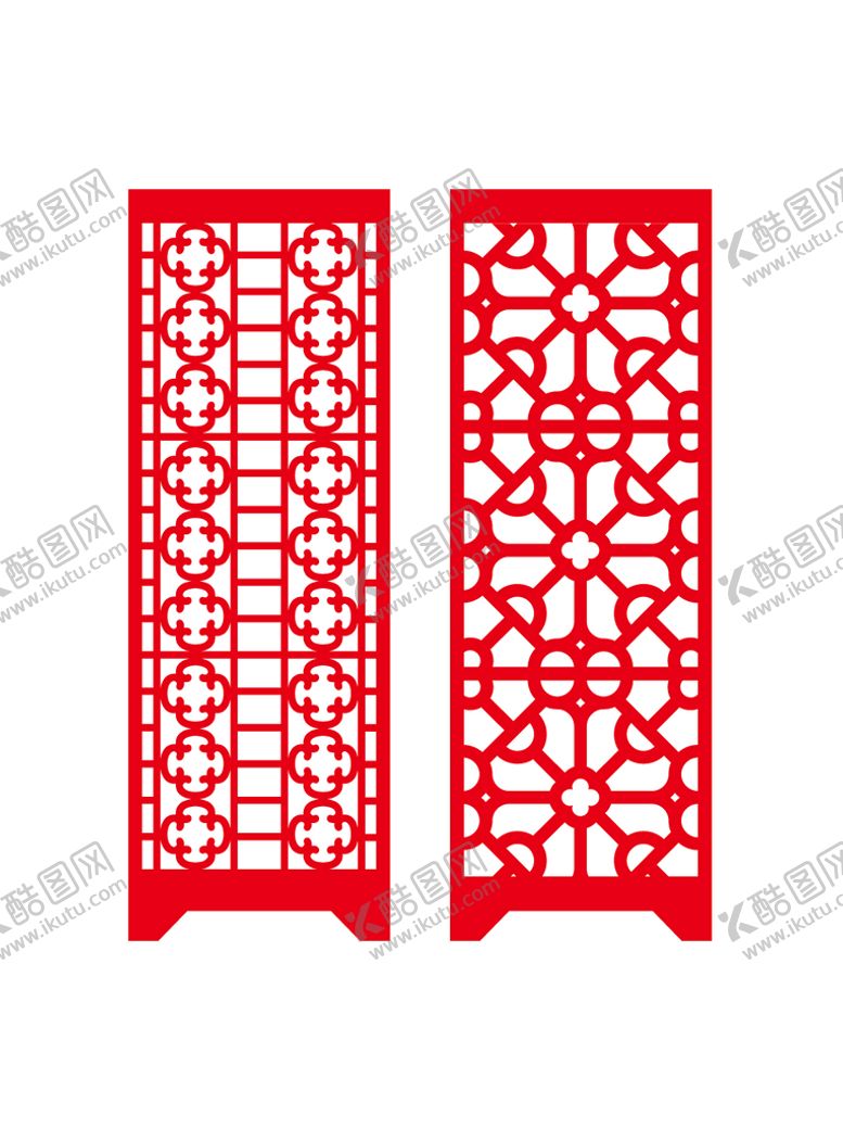 编号：98864001131300404945【酷图网】源文件下载-中式仿古雕花矢量图镂空木雕