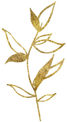 金色线条植物图案