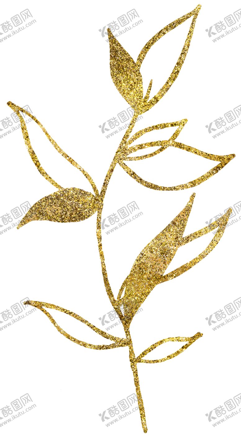 编号：89076010240028489651【酷图网】源文件下载-金色线条植物图案