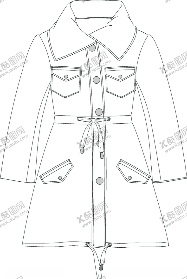 编号：10304306260301184812【酷图网】源文件下载-服装设计矢量女装款式图