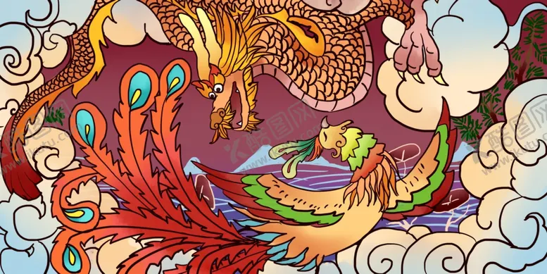 编号：40467605081805095246【酷图网】源文件下载-龙凤