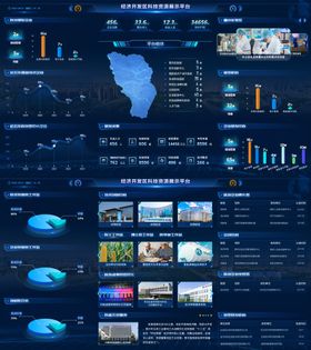 科技感可视化数据大屏UI界面设计