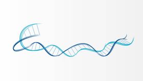 基因链 医学元素 线条