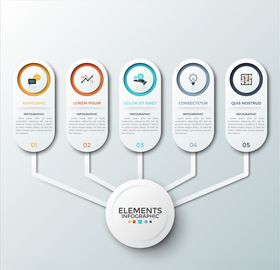商务办公信息图表矢量素材