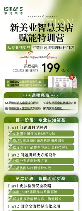 医美培训通知海报