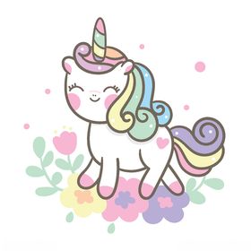 独角兽童话衣服图案宝宝生日宴