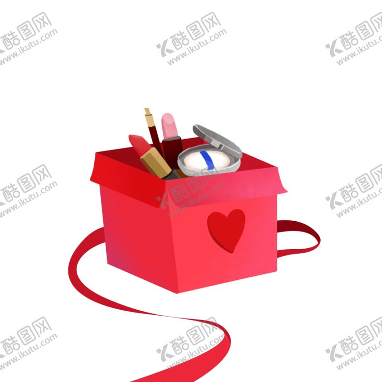 编号：14602105080807574622【酷图网】源文件下载-插画化妆品礼盒