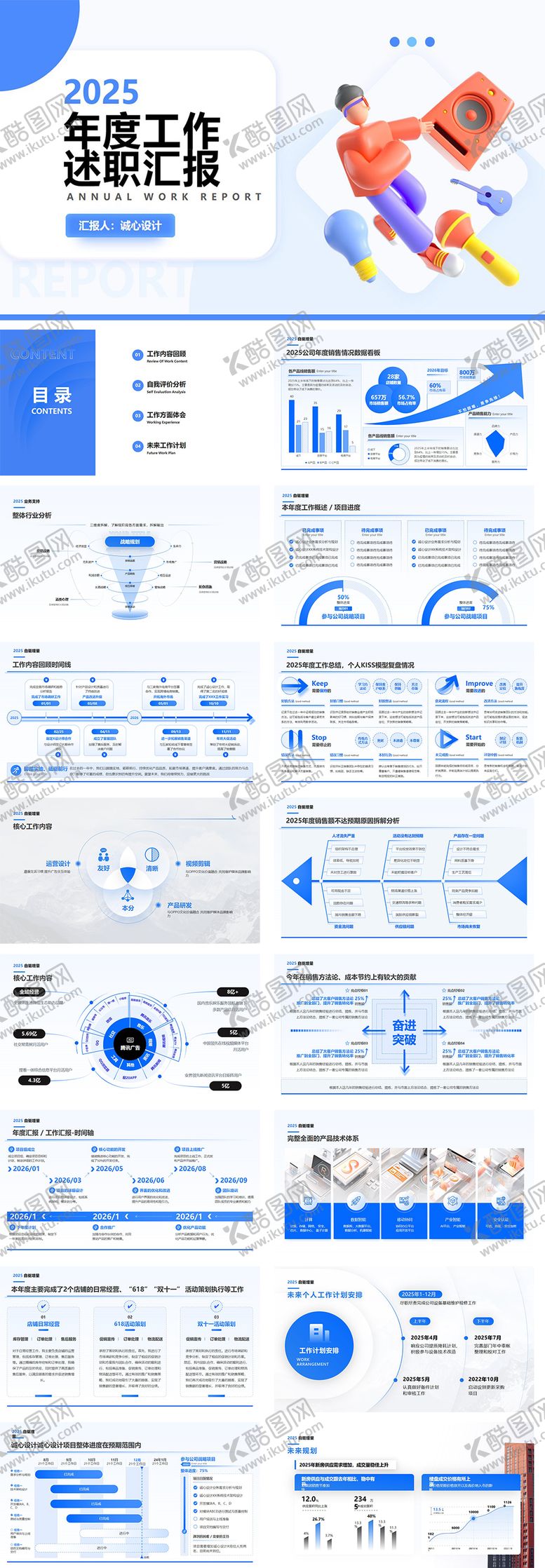 编号：73662109271800423402【酷图网】源文件下载-年中年度工作述职汇报PPT