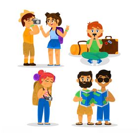 旅客游客观光者背包插图