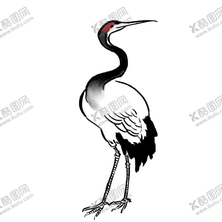 编号：22220604120343265388【酷图网】源文件下载-水墨仙鹤