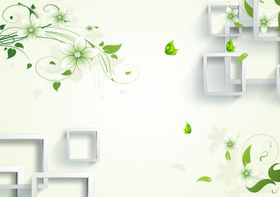 3D背景花纹图片
