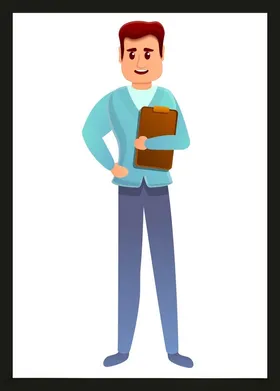 手绘男人男孩卡通动画卡通