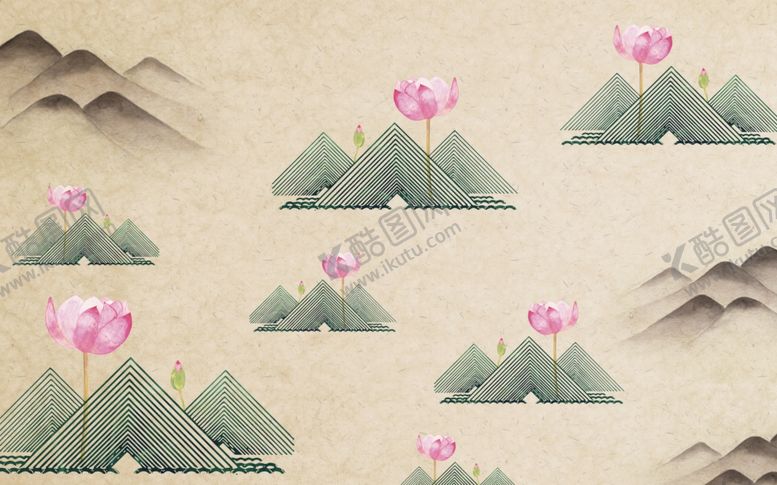 编号：23090807032113158211【酷图网】源文件下载-中国风荷花背景墙
