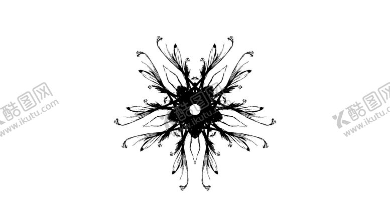 编号：80202109151205001203【酷图网】源文件下载-黑白花朵背景标志