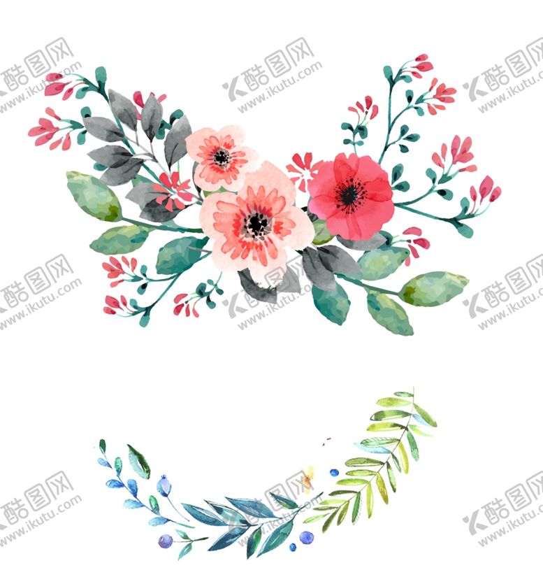 编号：74939409290105462033【酷图网】源文件下载-水彩花卉