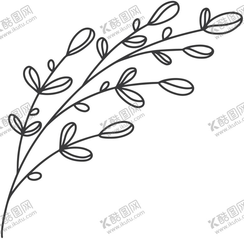 编号：68370309210231375750【酷图网】源文件下载-手绘植物