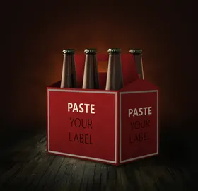 啤酒瓶子罐装包装效果图样机
