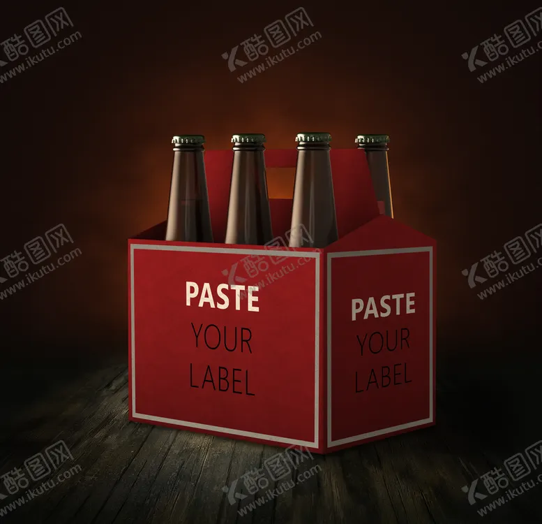 编号：92976010112241537220【酷图网】源文件下载-啤酒瓶子罐装包装效果图样机