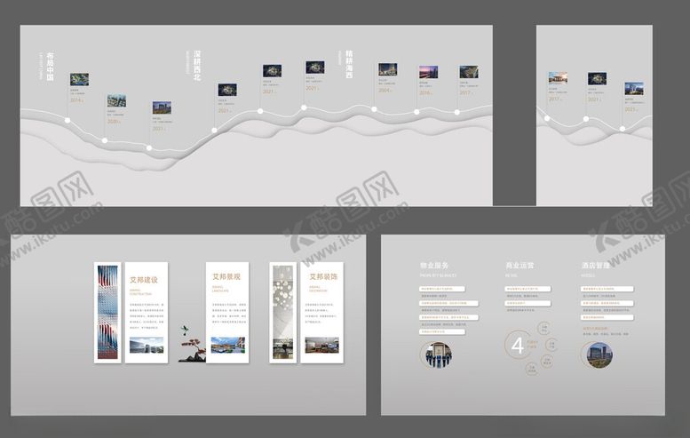 编号：96840104162224117352【酷图网】源文件下载-企业展厅形象墙背景墙时间轴