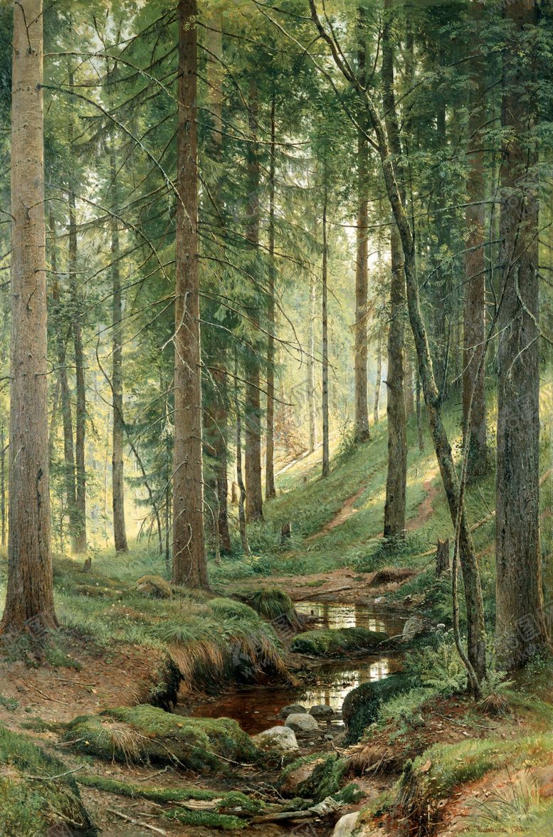 编号：75330410100040281673【酷图网】源文件下载-风景名画写实风景油画