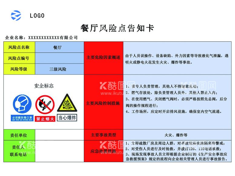 编号：59471009241819106349【酷图网】源文件下载-风险点告知卡