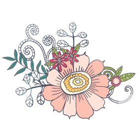 小清新花朵植物插画