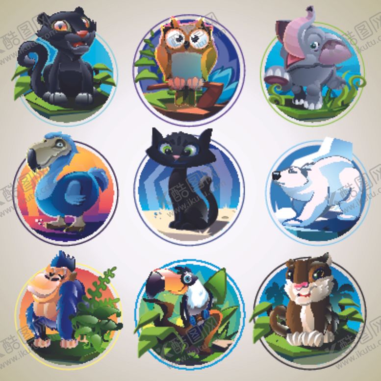 编号：25864910291741012185【酷图网】源文件下载-卡通动物